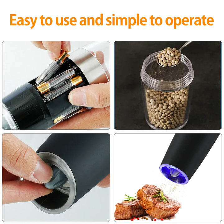 Automatic Electric Gravity Induction Salt & Pepper Grinder