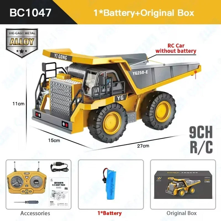 Tactiv MegaConstruct RC – 4x4 Remote Control Excavator & Dump Truck