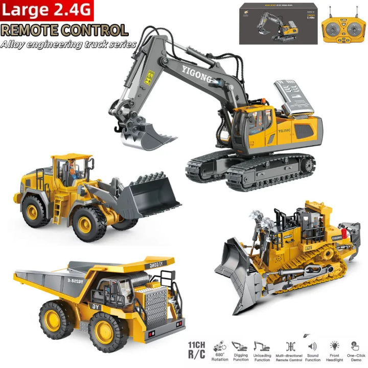 Tactiv MegaConstruct RC – 4x4 Remote Control Excavator & Dump Truck