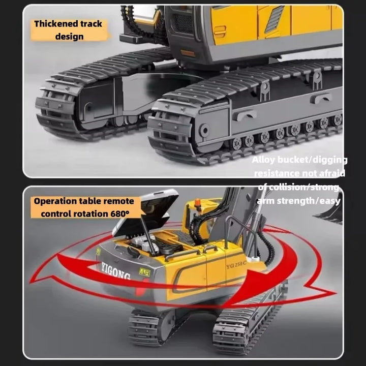 Tactiv MegaConstruct RC – 4x4 Remote Control Excavator & Dump Truck