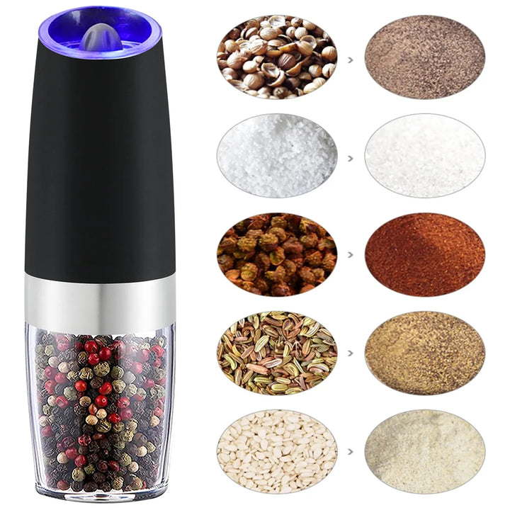 Automatic Electric Gravity Induction Salt & Pepper Grinder