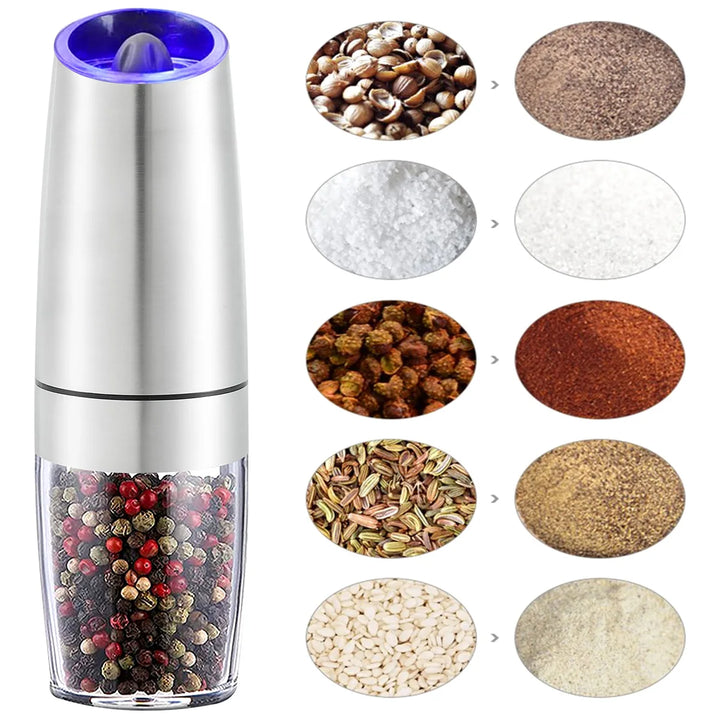 Automatic Electric Gravity Induction Salt & Pepper Grinder