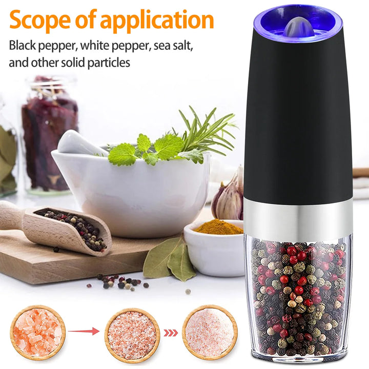 Automatic Electric Gravity Induction Salt & Pepper Grinder