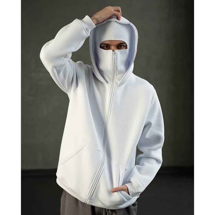 Jacket with Balaclava and Hat, ideal for cold weather, thick fabric