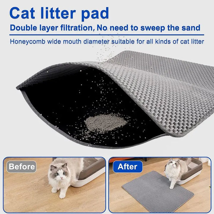 CleanPaws Dual-Layer Waterproof Cat Litter Mat