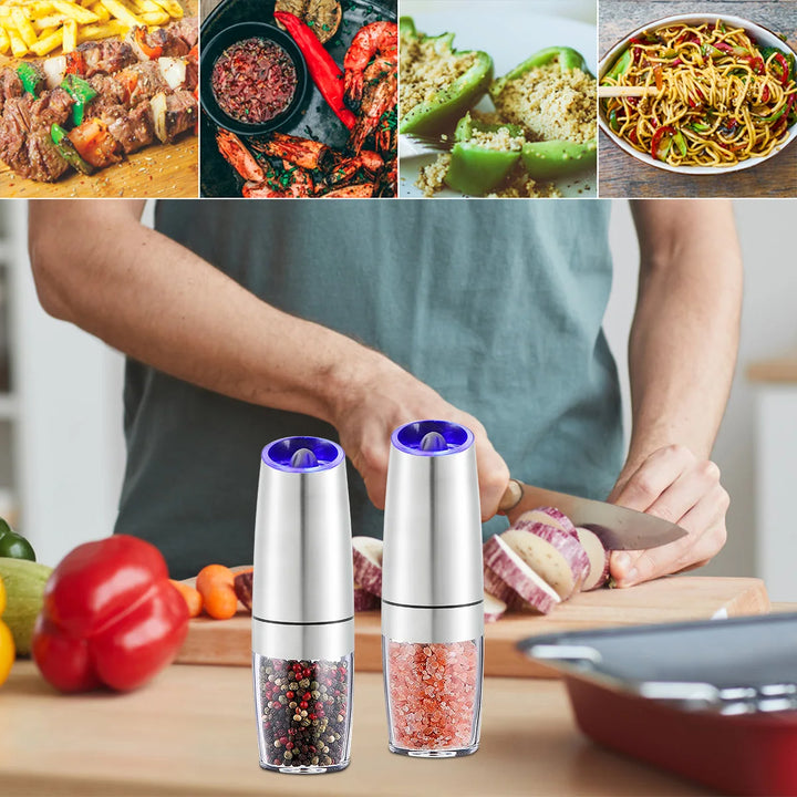 Automatic Electric Gravity Induction Salt & Pepper Grinder