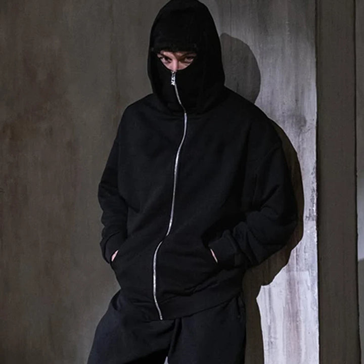 Jacket with Balaclava and Hat, ideal for cold weather, thick fabric