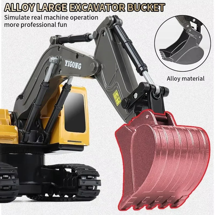 Tactiv MegaConstruct RC – 4x4 Remote Control Excavator & Dump Truck